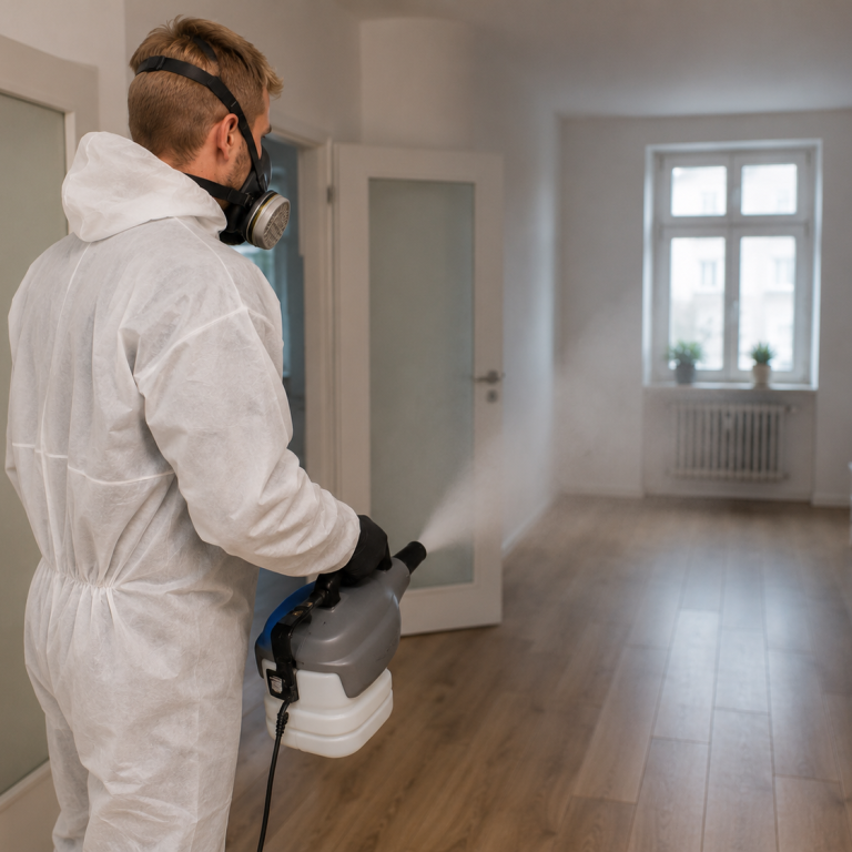 Desinfektion einer Wohnung nach einer Tatortreinigung in Berlin